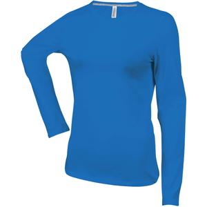 k383-lightroyalblue-t-shirt-manches-longues-femme-kariban-col-rond-bleu-royal