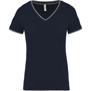 k394-navy-lightgrey-white-t-shirt-femme-kariban-maille-piquee-col-v-bleu-marine-bleu-ciel-blanc