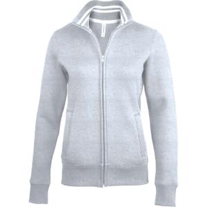 k457-oxfordgrey-sweatshirt-femme-ajustee-kariban-molleton-zippee-gris-chine