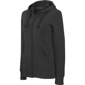 k464-black-sweathirt-femme-zippe-a-capuche-kariban-noir