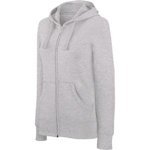 k464-oxfordgrey-sweathirt-femme-zippe-a-capuche-kariban-gris-chine