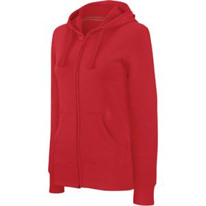 k464-red-sweathirt-femme-zippe-a-capuche-kariban-rouge