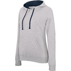 k465-oxfordgrey-navy-sweatshirt-a-capuche-femme-kariban-contrastee-gris-chine