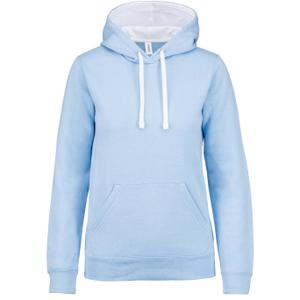 k465-skyblue-white-sweatshirt-a-capuche-femme-kariban-contrastee-bleu-ciel-blanc