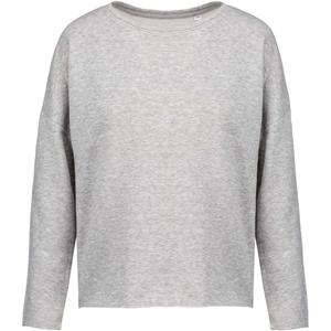 k471-lightgreyheather-sweathirt-femme-kariban-loose-gris-chine