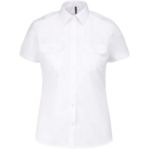 k504-white-chemise-femme-manches-courtes-kariban-pilote-blanc