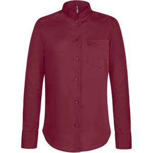 k514-wine-chemise-femme-col-mao-kariban-rouge-bordeaux