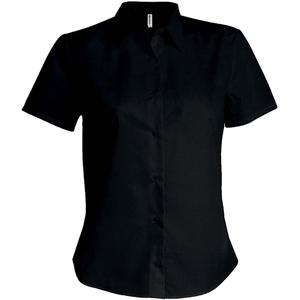 k540-black-chemise-femme-coton-manches-courtes-kariban-noir