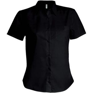 k544-black-chemise-femme-manches-courtes-kariban-popeline-noir