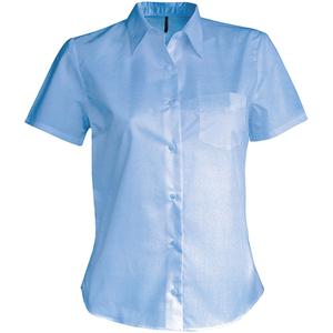 k548-cobaltblue-chemise-femme-manches-courtes-kariban-judith-bleu-clair