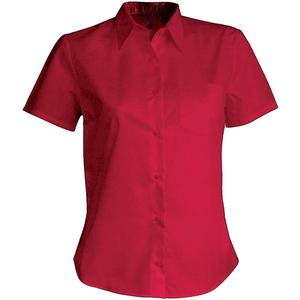 k548-classicred-chemise-femme-manches-courtes-kariban-judith-rouge