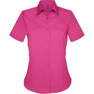 k548-fuchsia-chemise-femme-manches-courtes-kariban-judith-rose-fuchsia