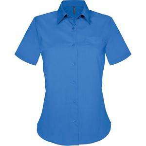 k548-brightturquoise-chemise-femme-manches-courtes-kariban-judith-turquoise-fluo