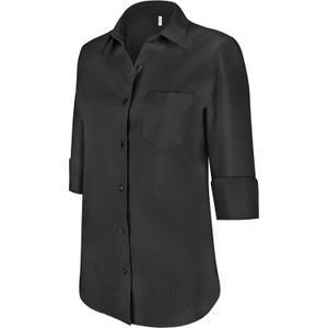k558-black-chemise-femme-kariban-manches-3-4-noir