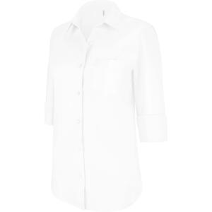 chemise-femme-kariban-manches-3-4-blanc-blanc