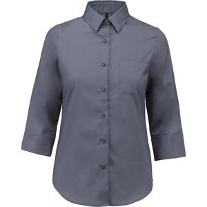 k558-urbangrey-chemise-femme-kariban-manches-3-4-gris-anthracite