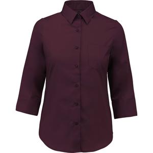 k558-wine-chemise-femme-kariban-manches-3-4-rouge-bordeaux