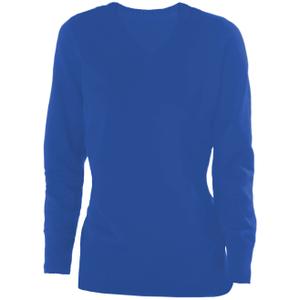 k966-lightroyalblue-pull-femme-kariban-col-v-bleu-royal