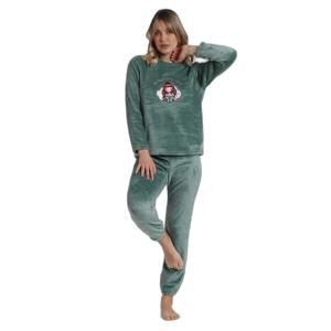 62389-0-001350-pyjama-chaud-manches-longues-femme-santoro-london-be-kind-to-the-planet-verde-hoja