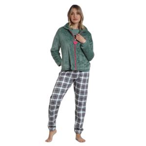 67176-0-001350-peignoir-chaud-manches-longues-femme-santoro-london-be-kind-to-the-planet-verde-hoja