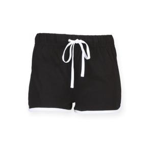 sk069-black-white-short-femme-skinni-fit-retro-black-white