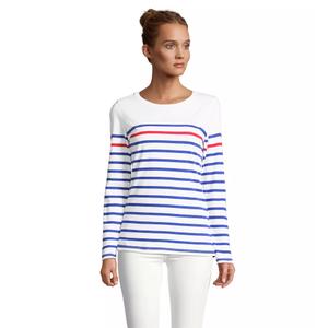 03100-872-t-shirt-manches-longues-femme-sol-s-matelot-blanc-roy-rouge