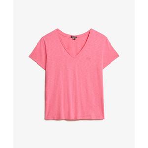 w1011181a-3lu-t-shirt-a-col-en-v-brodee-femme-superdry-slub-rose-azalee