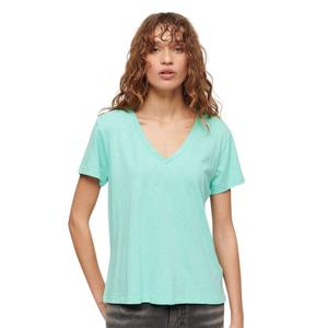 w1011181a-dus-t-shirt-col-v-brode-et-flamme-femme-superdry-vert-menthe-fluo