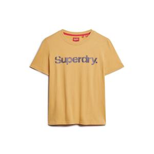 w1011243a-9vl-t-shirt-a-logo-metallise-femme-superdry-core-or-pale