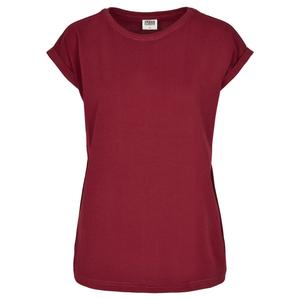 tb2983-00606-t-shirt-femme-urban-classics-organic-extended-shoulder-bordeaux