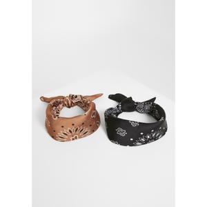 masques-bandana-urban-classics-satin-2pcs-noir-marron-tu
