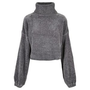 tb4516-02726-u-sweatshirt-col-roule-femme-urban-classics-chenille-gt-gris-fonce