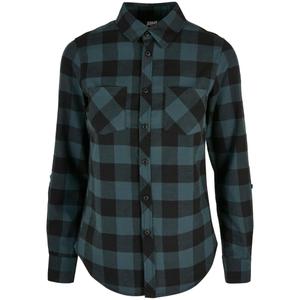 tb1280-04018-u-chemise-en-flanelle-a-carreaux-femme-urban-classics-gt-bleu-canard-noir