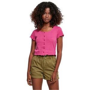 tb4103-02260-u-t-shirt-court-cotele-boutonne-femme-urban-classics-gt-rose-fuchsia