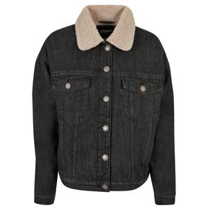 tb5077-00709-veste-en-jean-a-col-sherpa-oversize-femme-urban-classics-noir