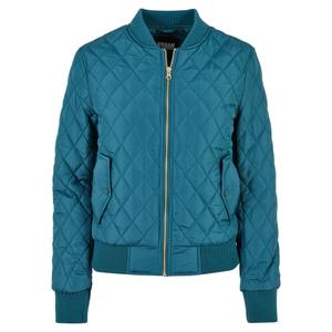 tb806-01149-u-doudoune-en-nylon-a-losanges-femme-urban-classics-gt-bleu-canard
