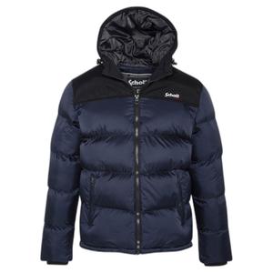 utah2-navy-doudoune-capuche-empiecements-broderie-femme-schott-navy