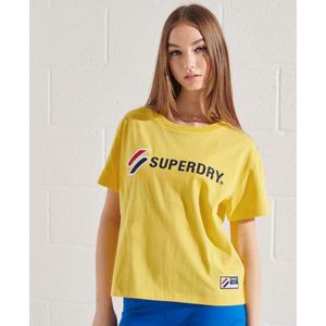 w1010496a-nwi-t-shirt-droit-a-motif-femme-superdry-sportstyle-jaune-nautique